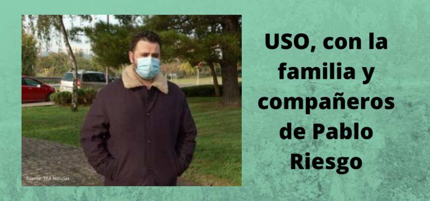 USO reconoce y recuerda al enfermero auxiliar Pablo Riesgo, fallecido por Covid-19