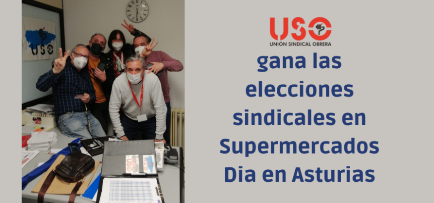USO gana las elecciones sindicales en los Supermercados Dia de Asturias