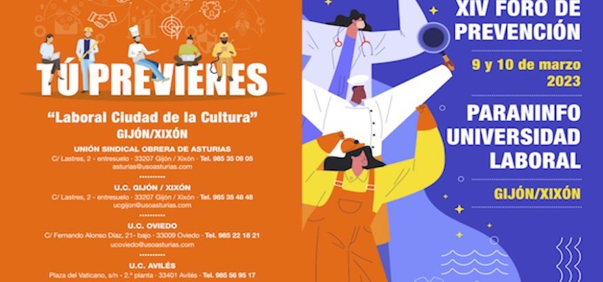 Nueva edición del Foro "Tú previenes" organizado por USO-Asturias