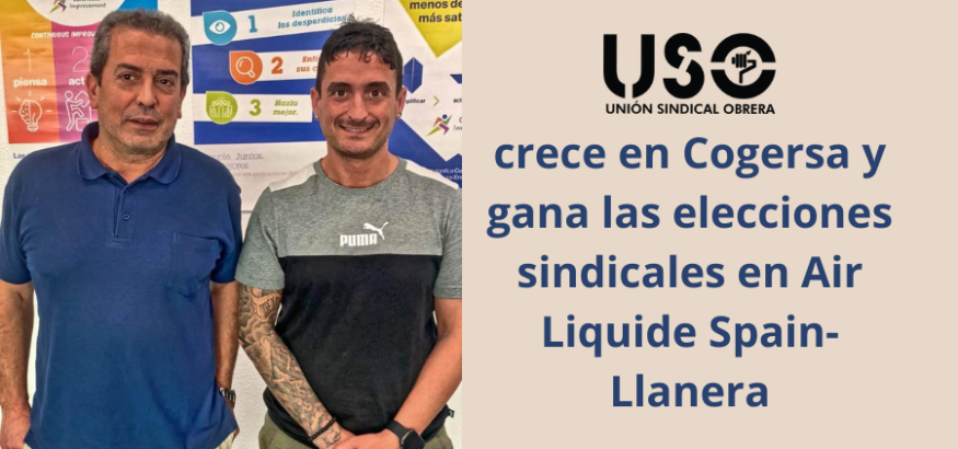 USO crece en Cogersa y gana las elecciones sindicales en Air Liquide