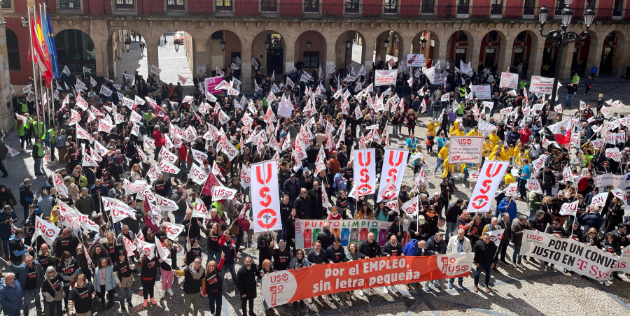 USO reclama en Asturias crear empleo para frenar la sangría demográfica