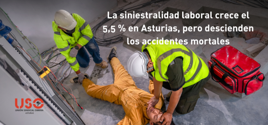 La siniestralidad laboral crece el 5,5 % en Asturias, pero descienden los accidentes mortales