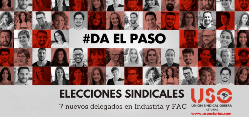 7 nuevos delegados de USO en Asturias, en elecciones sindicales de Industria y FAC